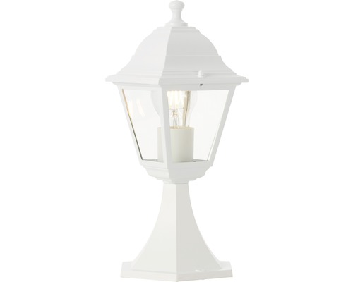 Weisse Sockelleuchte für den Aussenbereich