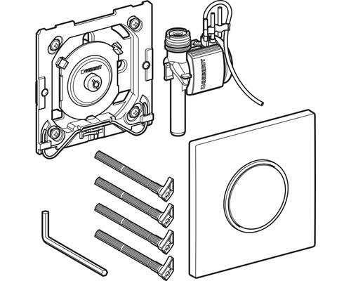 Geberit Betätigungsplatte und Montageelement für Spülkästen