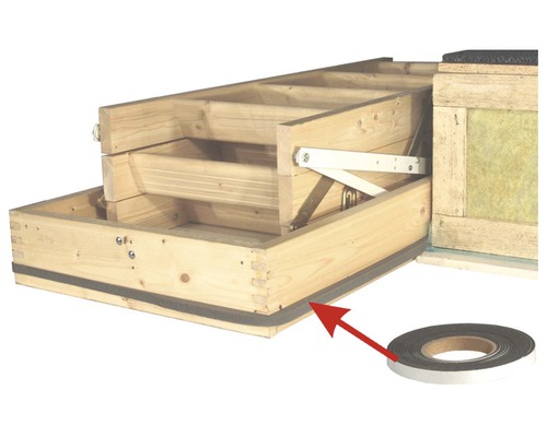 Kit de montage pour maison passive pour escalier escamotable en bois