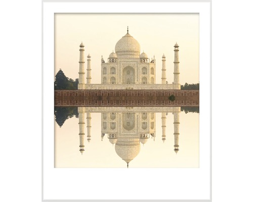 Gerahmtes Bild des Taj Mahal mit Reflexion