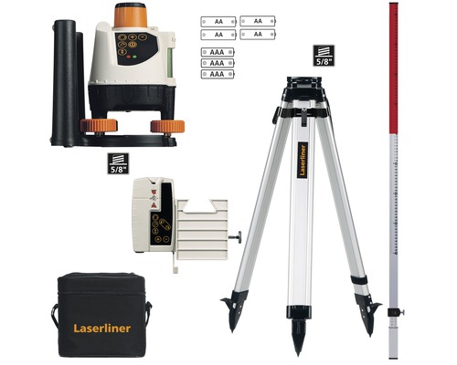 Set de laser rotatif Laserliner avec trépied, mire et accessoires