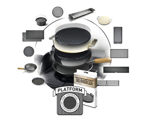Tenneker Platform : gamme d’accessoires universels pour barbecues avec différents inserts de gril et accessoires