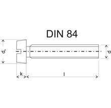 Vis à tête cylindrique laiton DIN 84 M3 x 16 mm sachet de 20 pièces-thumb-5
