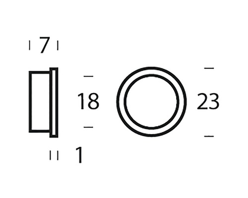 Dessin technique avec dimensions pour un produit rond