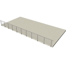 Terrasse mit Geländer aus Metall