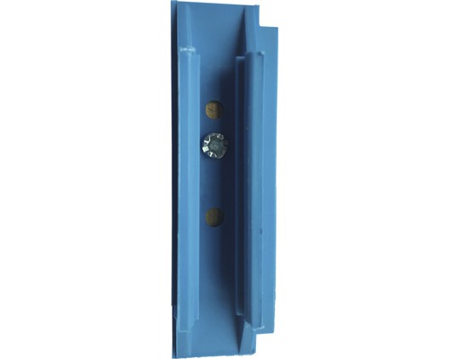 Rail de guidage bleu avec vis et deux trous