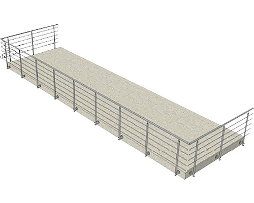 Illustration eines Brückengeländers aus Metall