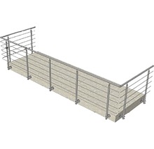 Edelstahlgeländer auf Betonkonstruktion
