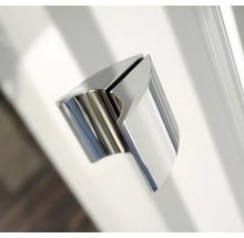 Porte pivotante pour niche Breuer Espira 80 cm butée à droite en verre transparent profilé couleur argent-thumb-4