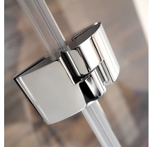 Porte pivotante pour niche Breuer Espira 80 cm butée à droite en verre transparent profilé couleur argent-thumb-5