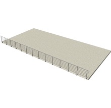 Illustration einer Terrasse mit Geländer.
