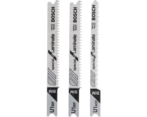 Trois lames de scie sauteuse pour stratifié de Bosch