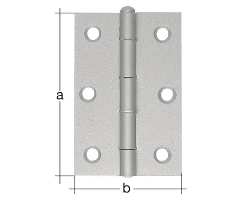 Paumelle de porte avec indications de dimensions