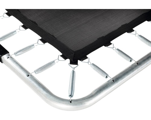 Vue détaillée d''un trampoline avec ressorts et cadre