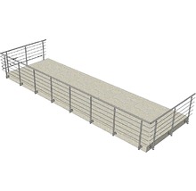 Balkon mit Geländer aus Metall
