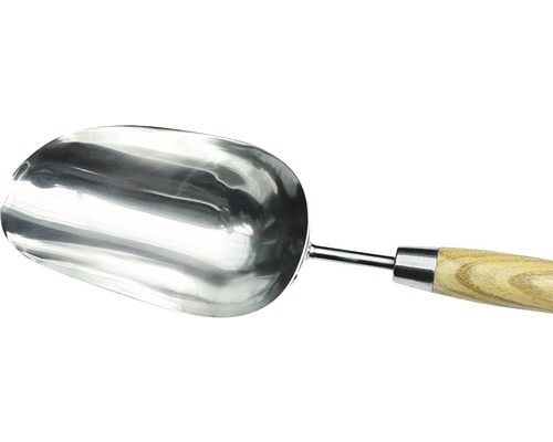 Edelstahlschaufel mit Holzgriff