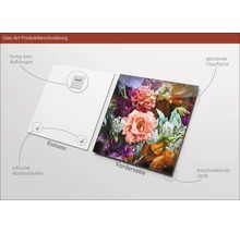 Glasbild Blumenmix I 20x20 cm GLA1939