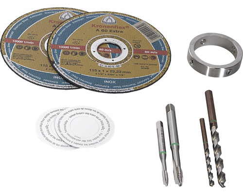 Trennscheiben, Gewindebohrer und Spiralbohrer aus Stahl