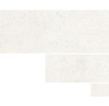 Carrelage sol et mur en grès cérame fin HOMEtek Ivory mat multi-format 5/10/15 x 60 cm