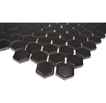 Mosaïque céramique Hexagon HX065 uni noir mat 26x30 cm