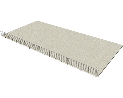 Illustration einer erhöhten Terrasse mit Geländer