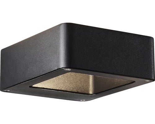 Schwarze quadratische Außenwandleuchte