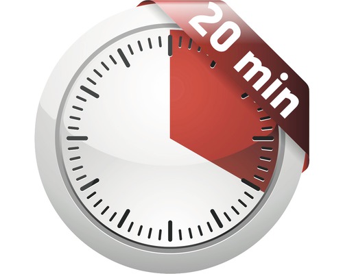 Symbol für 20 Minuten Einwirkzeit