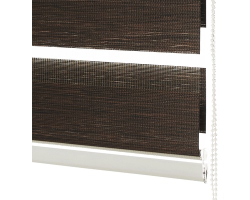 Vue détaillée d''un store enrouleur double avec chaînette