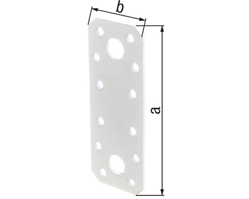Metallverbinder mit Löchern und Dimensionsangaben