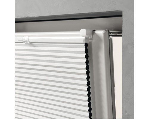 Store plissé alvéolaire SOLUNA avec guidage latéral occultant thermo blanc 75x130 cm Store plissé alvéolaire SOLUNA avec guidage latéral occultant thermo blanc 75x130 cm