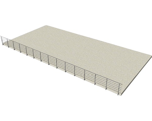Betonplatte mit Geländer
