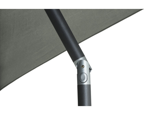 Detailaufnahme eines Sonnenschirms mit Gestell