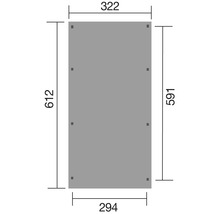 Carport simple weka Optima 322x612 cm, traité en autoclave par imprégnation-thumb-1