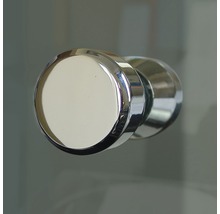 Douche accès d'angle avec porte coulissante Breuer Fara 6 90x90 cm verre transparent profilé couleur blanc-thumb-2