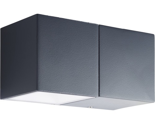 Graue Wandleuchte in Würfelform