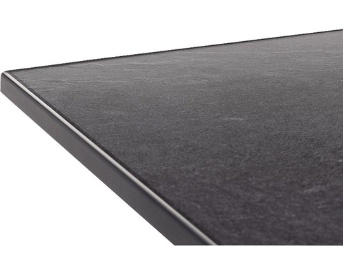 Plateau de table aspect pierre avec bord