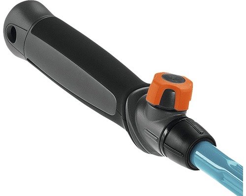 Tuyau d''arrosage avec poignée et régulateur orange