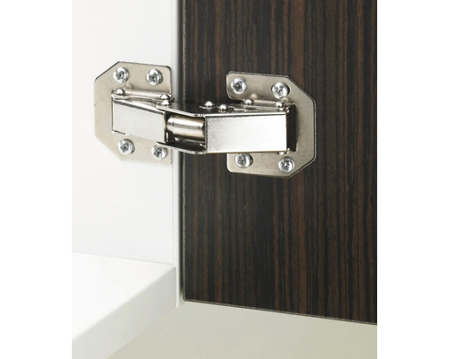 Charnière à boîtier fixée à une porte d''armoire