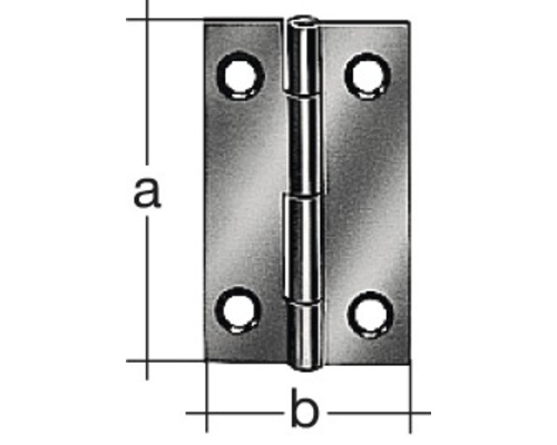Charnière en acier inoxydable avec indications de dimensions