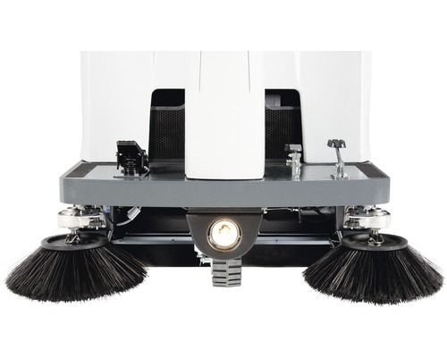 Balayeuse avec brosses rotatives et phare