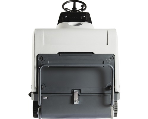 Vue arrière de la balayeuse autoportée