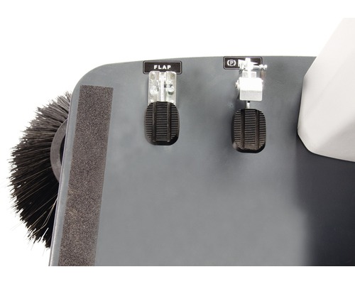 Détail d''une balayeuse avec éléments de commande