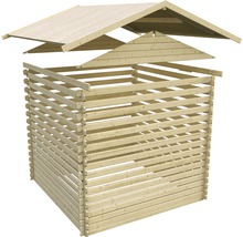 Blockbohlenhaus Karibu Meldorf 5 404 x 320 cm natur