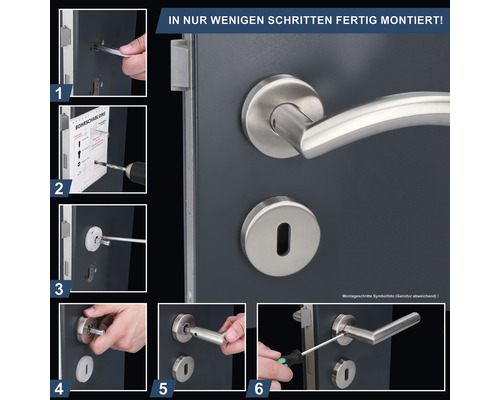 Montageanleitung für Türbeschläge in sechs Schritten