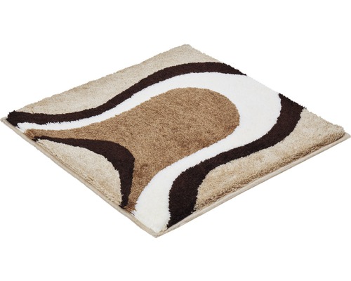 Tapis de bain carré avec motif ondulé