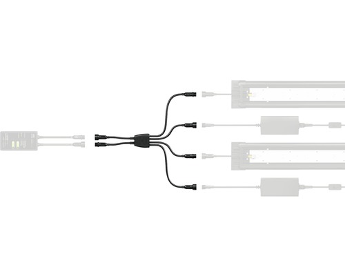 Stromverteiler für bis zu vier LED-Leuchten