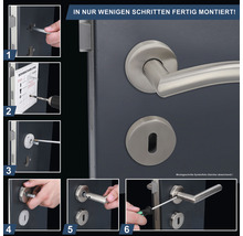 Montage einer Türgarnitur in sechs Schritten