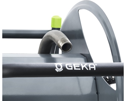 Gartenschlauchwagen Detail mit GEKA Logo