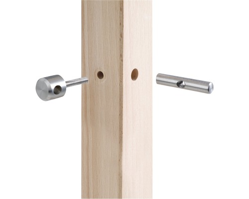 Poteau en bois avec matériel de fixation pour le montage
