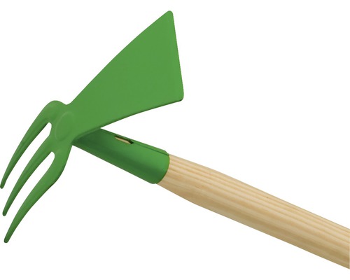 Houe combinée avec manche en bois